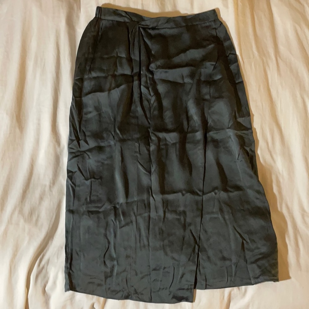 Vince silk midi skirt